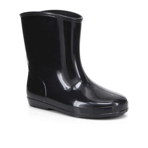 Golden Toddler Gumboots in Black | Number One Shoes Australia