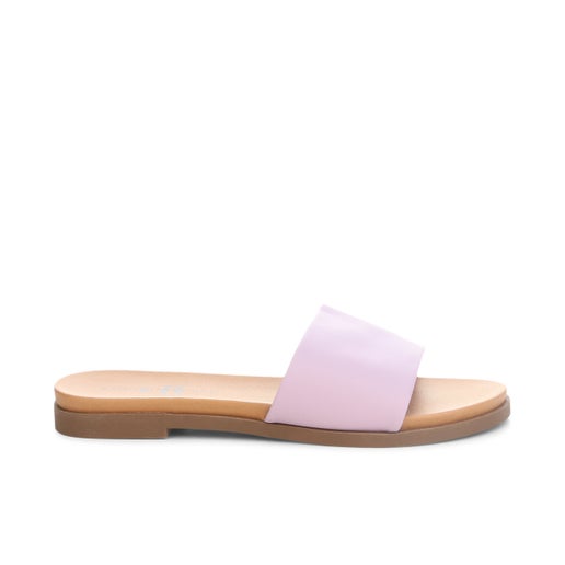 London Rebel Tamara Slides | Purple | Womens Flat sandals