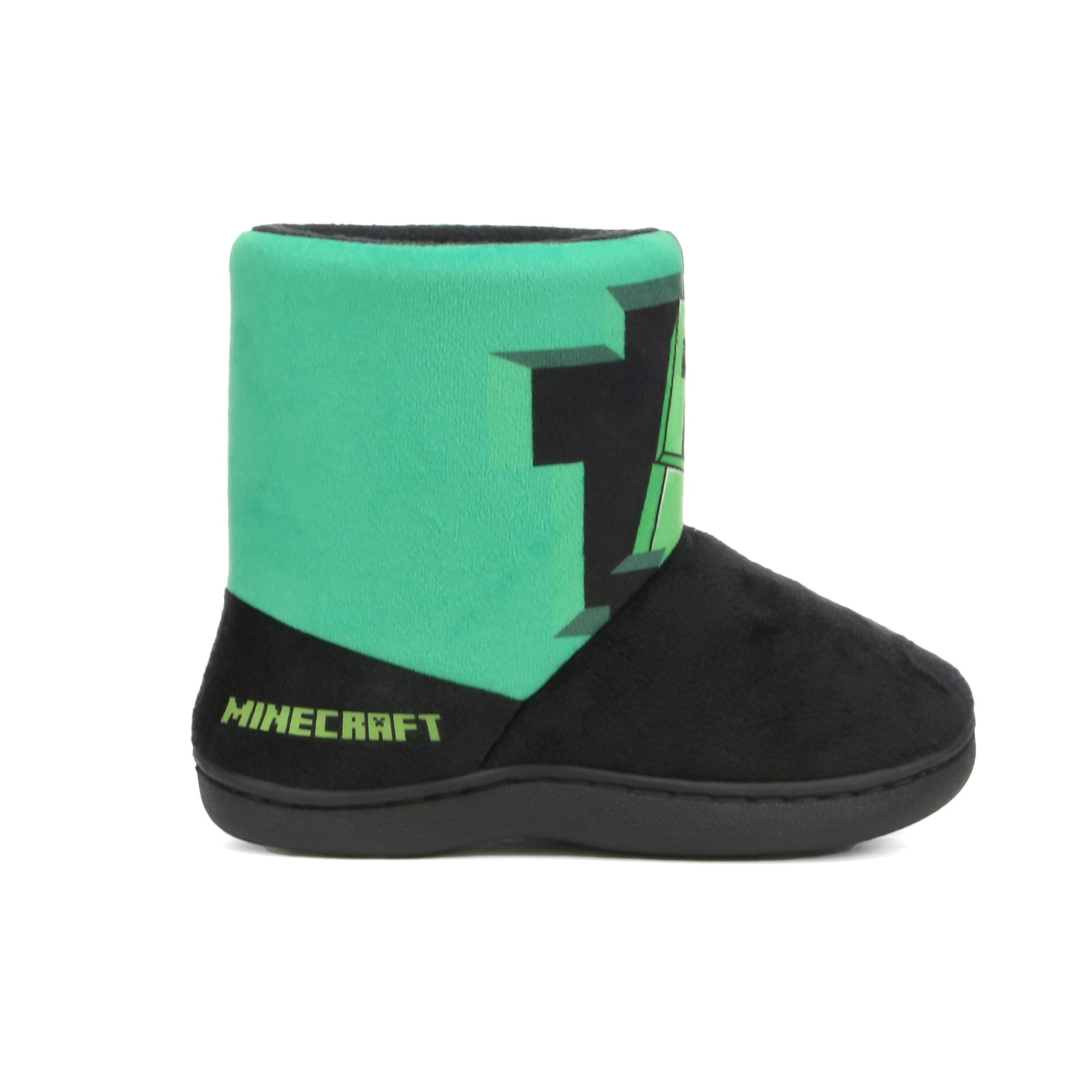 Minecraft Kids Slipper Boots in Green Number One Shoes Australia