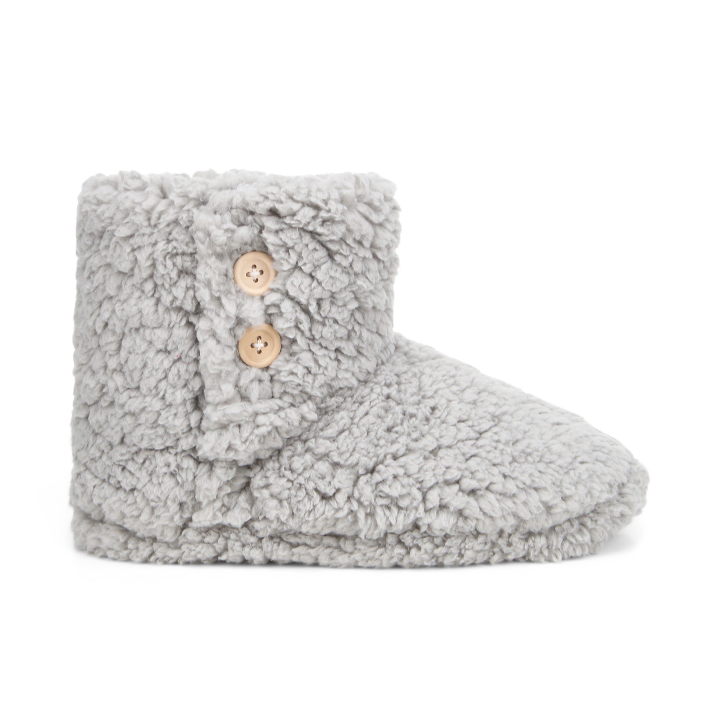 Grey fluffy deals boot slippers