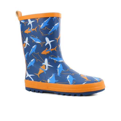 Sharky Kids' Gumboots in Blue | Number One Shoes Australia