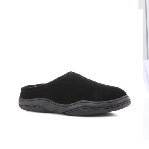 Sheepz Classic Leather Scuff Slippers in Black | Number One Shoes Australia